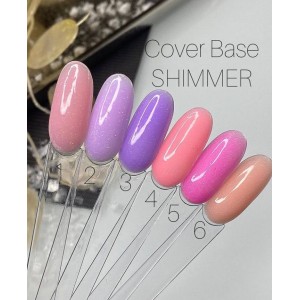 Камуфлирующая база Saga Cover Base Shimmer №6 (персиковый с шиммером) 15 мл . Photo 2